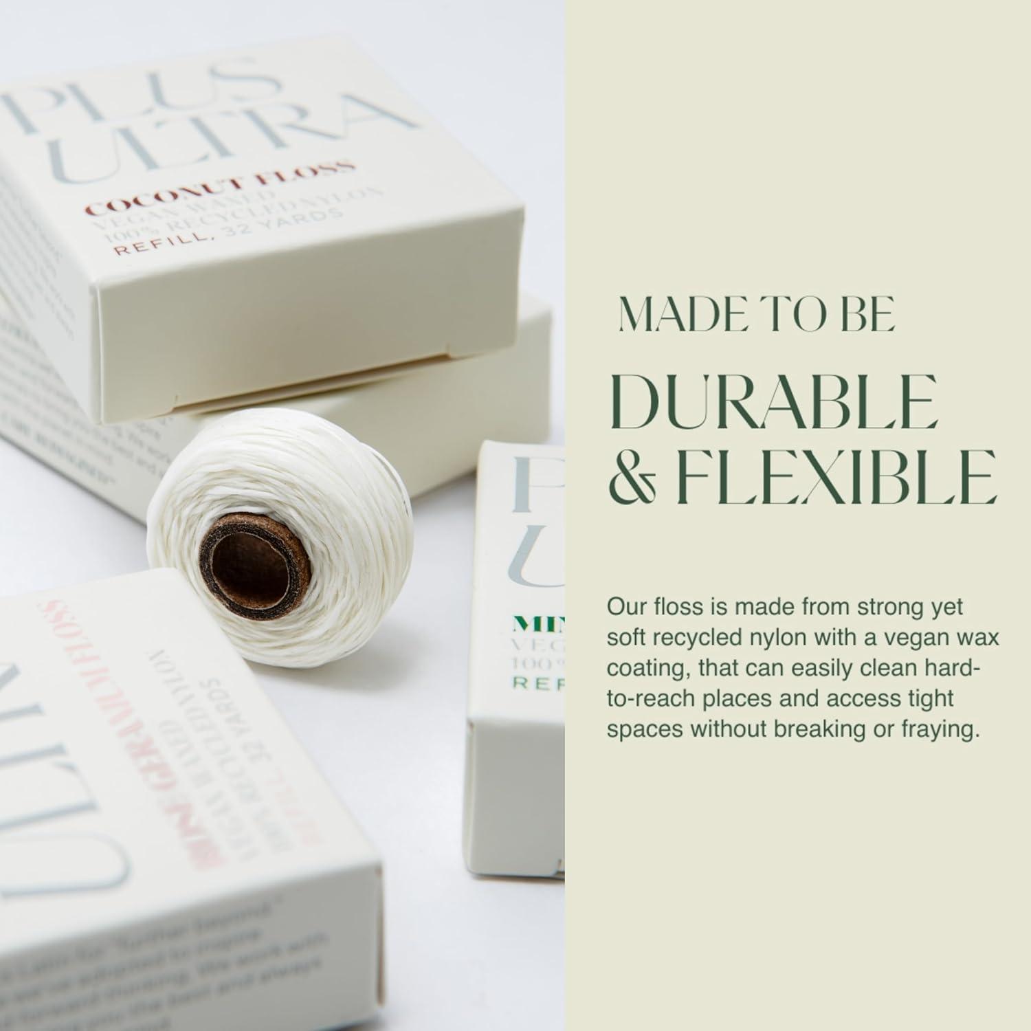 image:imagePLUS ULTRA Coconut Nylon Dental Floss Refill Made with Recycled Nylon and Vegan Wax 32 Yards Pack of 1