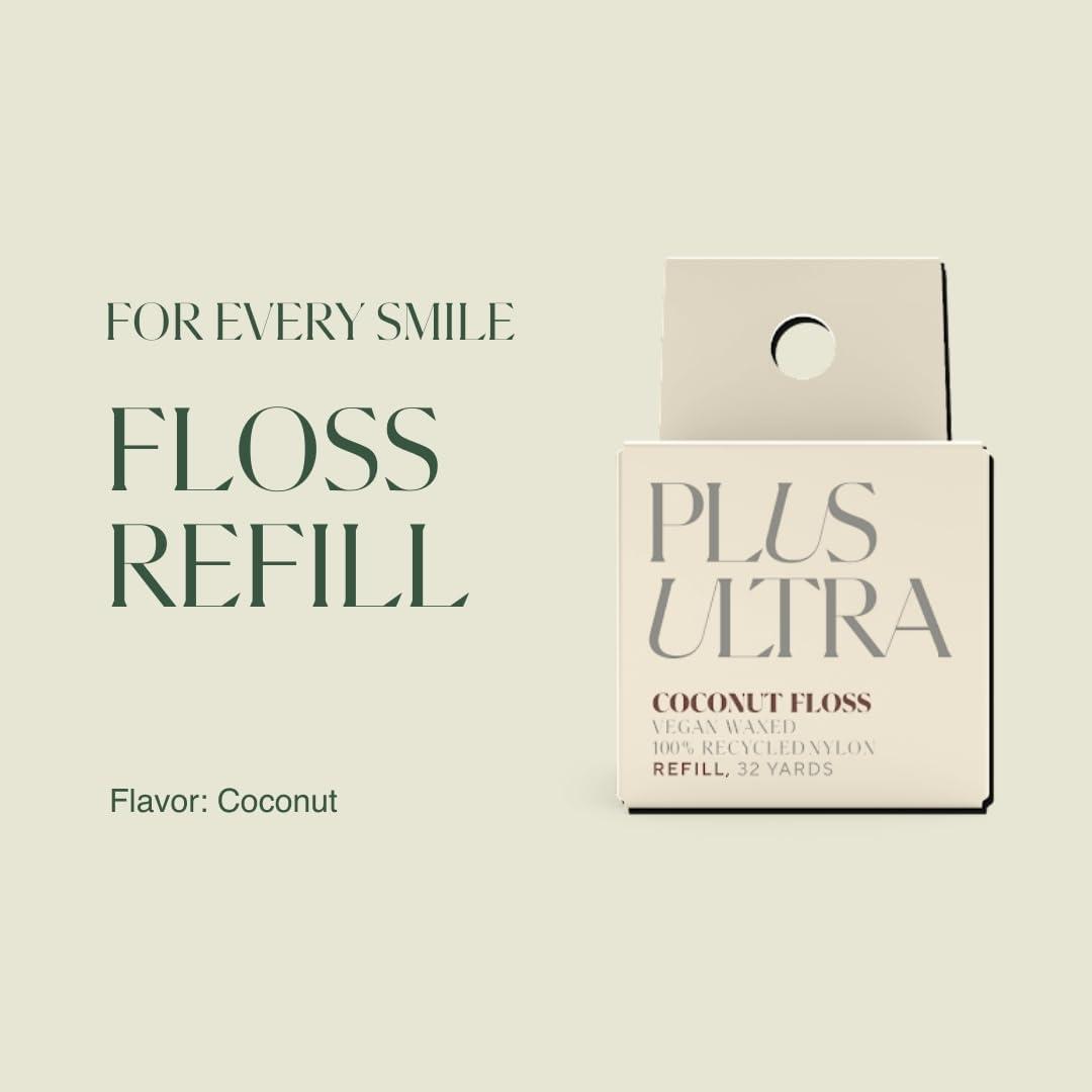 image:imagePLUS ULTRA Coconut Nylon Dental Floss Refill Made with Recycled Nylon and Vegan Wax 32 Yards Pack of 1