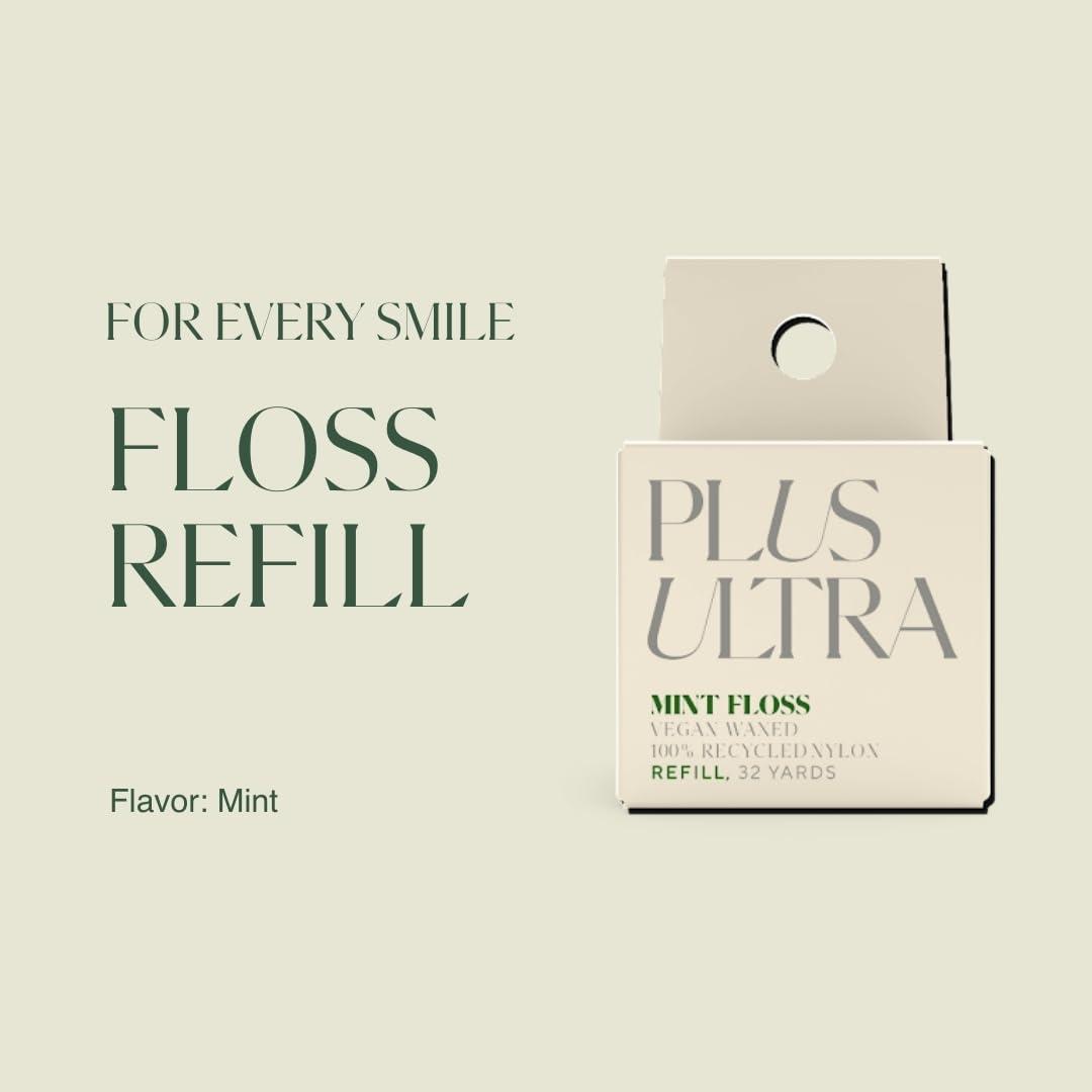 image:imagePLUS ULTRA Mint Nylon Dental Floss Refill Made with Recycled Nylon and Vegan Wax 32 Yards Pack of 1