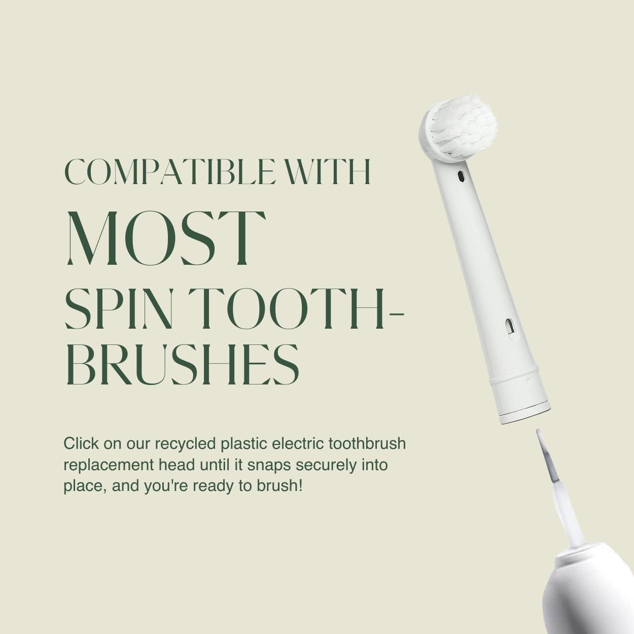 image:imagePLUS ULTRA OralB Compatible Electric Toothbrush Replacement Heads 3 Pack Soft Bristles for Sensitive Teeth Made with Recycled Plastic and EcoFriendly1 Count Pack of 3