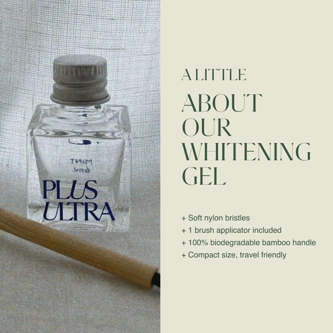 image:imagePlus Ultra Teeth Whitening Gel 35 Carbamide Peroxide Sensitive Teeth Whitening Mint Flavored and Protects Enamel Gentle DentistApproved and Sodium Hydroxide with Bamboo Brush Applicator
