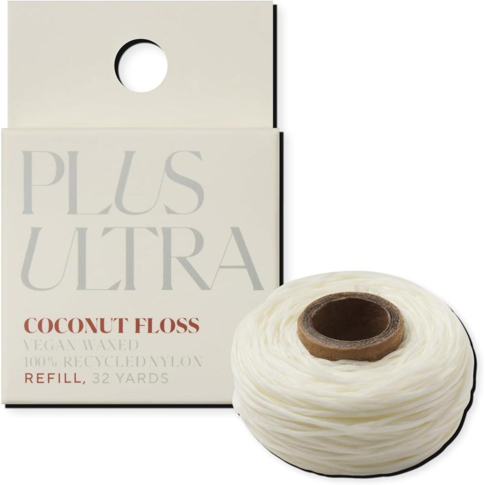 image:imagePLUS ULTRA Coconut Nylon Dental Floss Refill  Made with Recycled Nylon and Vegan Wax  32 Yards Pack of 1