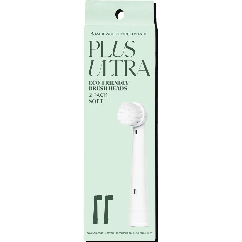 image:imagePLUS ULTRA OralB Compatible Electric Toothbrush Replacement Heads 3 Pack Soft Bristles for Sensitive Teeth Made with Recycled Plastic and EcoFriendly1 Count Pack of 2