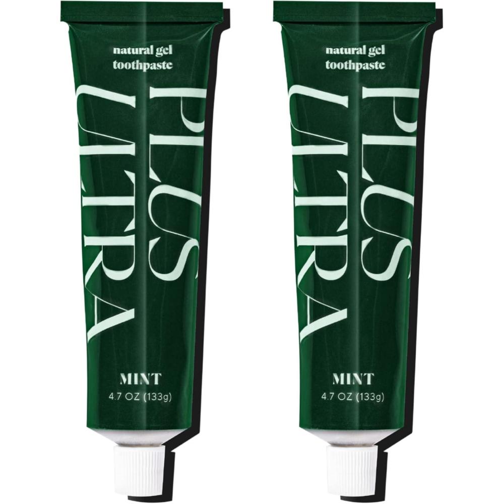 image:imagePlus Ultra Organic FluorideFree Gel Toothpaste in Aluminum Tube  EcoFriendly SLS Free  Made with Aloe Peppermint Bamboo Extract  for Sensitivity amp Whitening  Made in USA 47oz Pack of 22 Pack
