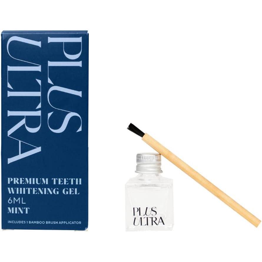 image:imagePlus Ultra Teeth Whitening Gel 35 Carbamide Peroxide Sensitive Teeth Whitening Mint Flavored and Protects Enamel Gentle DentistApproved and Sodium Hydroxide with Bamboo Brush Applicator