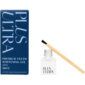 Plus Ultra Teeth Whitening Gel, 35% Carbamide Peroxide, Sensitive Teeth Whitening, Mint Flavored and Protects Enamel, Gentle, Dentist-Approved, and Sodium Hydroxide with Bamboo Brush Applicator