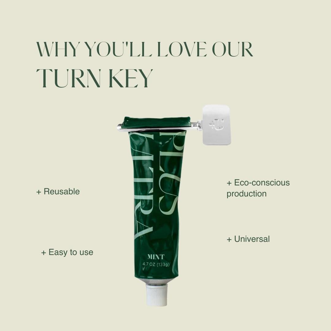 image:imageToothpaste Turn Key Metal Tube Squeezer Maximize Toothpaste Creams Paint Makeup amp Beyond EasytoUse Roller Tool for Savings amp Convenience Plus UltraToothpaste Turnkey
