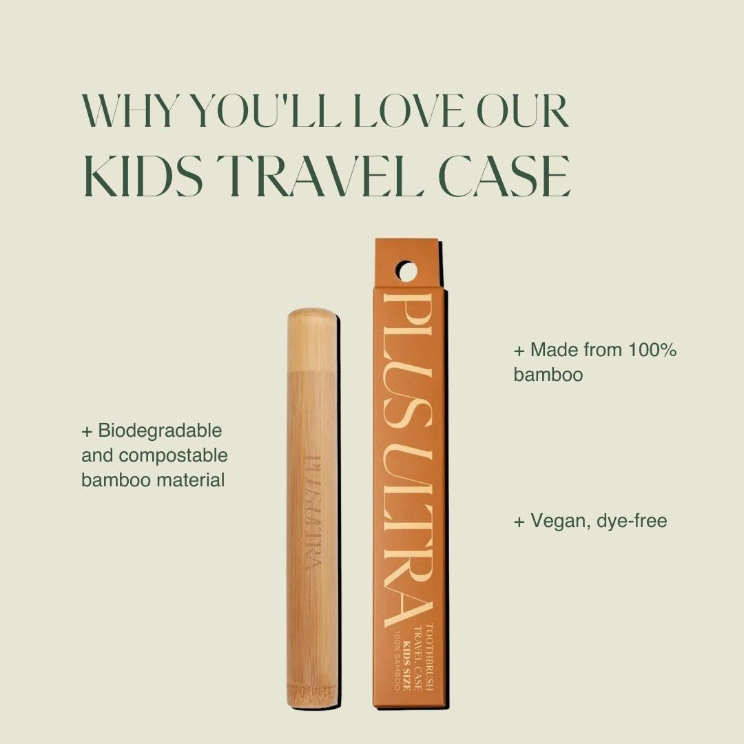 image:imagePlus Ultra Kids Bamboo Toothbrush amp Protective Case Bundle Cavity Crusher